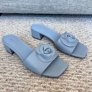 Marc Fisher Blue Flower Heeled Sandal MFCELESTA-R